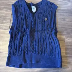 GAP KIDS ネイビー ケーブルニットベスト S