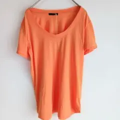 NINE ナイン 新品タグ付き 半袖 カットソー Tシャツ オレンジ 日本製 Fのサムネイル