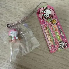 ご当地キティ 根付けストラップ 山梨 白桃