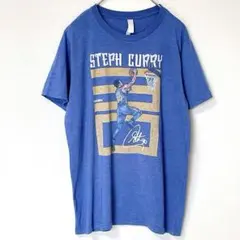 NBA カリー Tシャツ クルーネック 半袖 プリント 青 M お出かけ