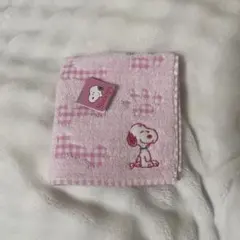 ね*あ様 スヌーピー タオルハンカチ ピンク