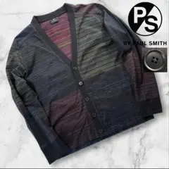 極美品 PS Paul Smith カーディガン サイズM マルチカラー 通年