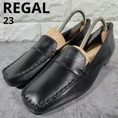 美品✨REGAL リーガル モカシンローファー 黒　レザー　本革　F22J 23のサムネイル