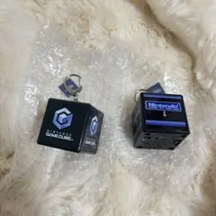 任天堂ミュージアム　ゲームキューブ　ファミコン　起動音キーホルダー　2点