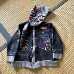 リエンダ様美品⭐️BAPE KIDSデニム風フード付きトレーナー 130cm正規品