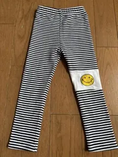 ストライプ レギンス スマイリーフェイス 120cm