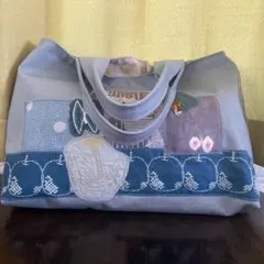 ミナペルホネンのハギレを使った大きめトートバッグ