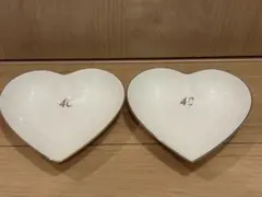 【期間限定値下げ】食器　4℃ ハート型プレート 2枚セットのサムネイル