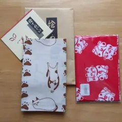 猫柄手ぬぐい　招き猫手ぬぐい　2枚目セット　アート蒼　戸田屋