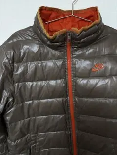 Nike ダウンジャケット ブラウン オレンジ 90s 00s ダウン Y2K