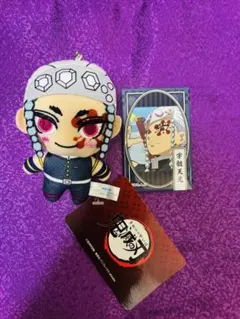 鬼滅の刃 ぬいぐるみ マスコット ピンバッジ 宇髄天元
