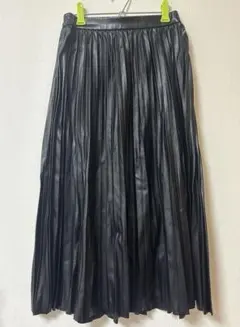 プリーツスカート 黒 ロングスカート