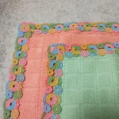 近沢レース　タオルハンカチ　2枚　ドーナツ　　近澤　chikazawa