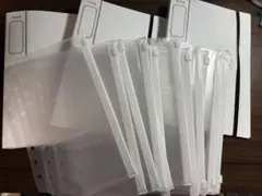 セリア　6リング用　仕切り付きジッパーリフィル15枚セット& ファイル　3個