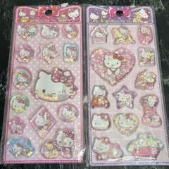 水シール　サンリオ2枚　水入り　ウォーターインシール　シャカシャカ　キティちゃん