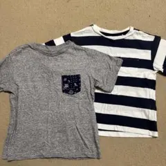 ユニクロ　Tシャツセット（グレー・ストライプ）