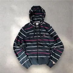 ね*男様 adidas ボーダー ジップパーカー y2k 平成 TECK arc