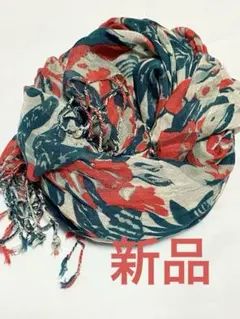 新品未使用＊AZUL by moussy 花柄ストール レッド系のサムネイル