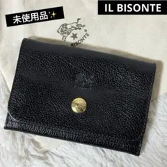 未使用✨IL BISONTE イルビゾンテ　レザー　カードケース　ブラック