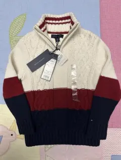 トミー・ヒルフィガー　ケーブルハーフジップセーター　サイズ120㎝