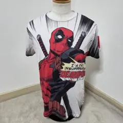 MARVEL デッドプール Tシャツ【L】プライマーク アメコミ 総柄 古着のサムネイル