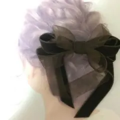 オーダー可❁ベルベットリボン×チュールリボン
