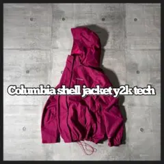 Columbia シェルジャケット ピンクパープル ドローコード 短丈 y2k