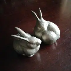 鉄製うさぎ　2個　10～13.5cm