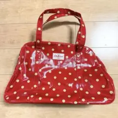中古　キャスキッドソン　ボストンバッグ　トートバッグ　水玉　大型　カバン