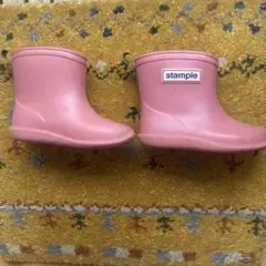stample ピンク 長靴・レインブーツ　ベビー14㎝
