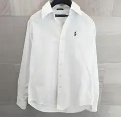 ラルフローレン オックスフォードシャツ ボタンダウン ポニー刺繍 白 S