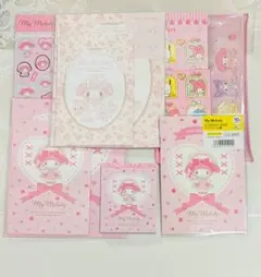 マイメロディ　レター手帳グッズ計7点　ロリータリボン　白いちごのティータイム