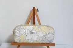 ハンドメイドファスナーポーチミニ/マルチケース/北欧風/メガネケース　花柄