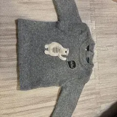クマ刺繍のニットセーター 80cm