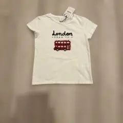 新品タグ付きZARAザラ白Tシャツ152cm Londonバス柄のサムネイル