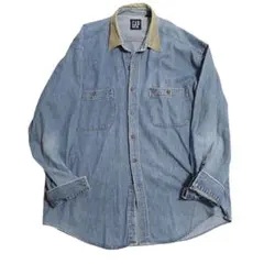old gap シャツ　インディゴ　90s オールドギャップ　ビンテージ