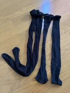 あみタイツとあみソックス黒メッシュストッキング