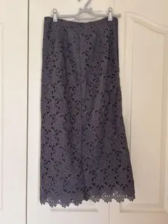 NATURAL BEAUTY BASIC フラワーレースタイトスカート