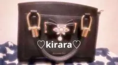 Samantha Vega ビジュー付きショルダーバッグ ブラック 量産型