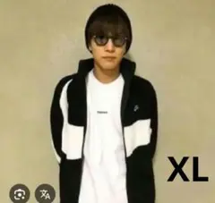 即完品 Nike ボアジャケット【XL】 ブラック ホワイト メンズ