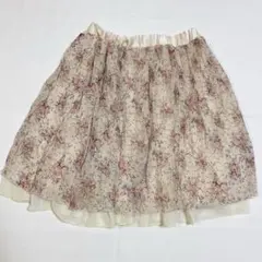 【新品未使用】 PATTERN 花柄 プリーツ フレア スカート ひざ丈のサムネイル