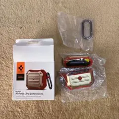 AirPods ケース　第三世代　レッド　ゴールド　Spigen 高見え