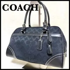 極美品✨ COACH ミニボストンバッグ シグネチャー 8K05 肩掛け可能