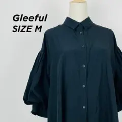 Gleeful グリーフル ボリューム袖 シャツ ブラウス 黒 M 【1952】のサムネイル