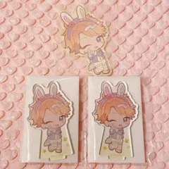 あんスタ　鳴上嵐　アニカフェ　アクスタ　ステッカー　3点セット