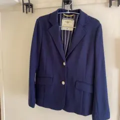 上質な紺テーラードジャケット銀ボタン