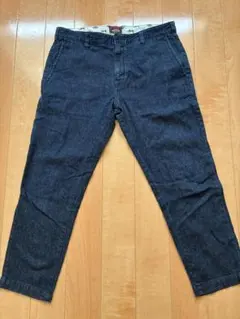 Stüssy x Dickies indigoW30綿麻クロップドパンツのサムネイル
