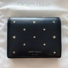 Jimmy Choo LONDON 二つ折り財布 ネイビー（箱あり）中古