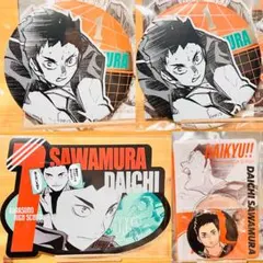 094【新品】ハイキュー 澤村 大地 ポストカード 原作 キラ デコ缶