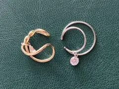 ゴールド シルバー イヤーカフ 2点セット